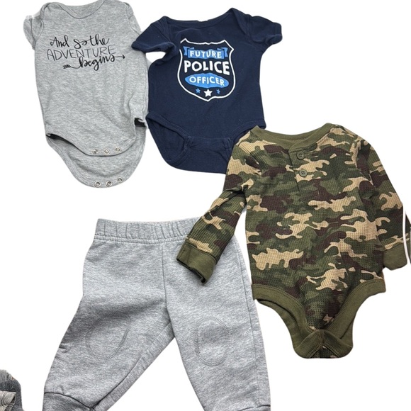 Baby Boy Clothing Bundle - 3 Months: Includes Rompers Onesies Play Suits & Pants - Picture 6 of 6